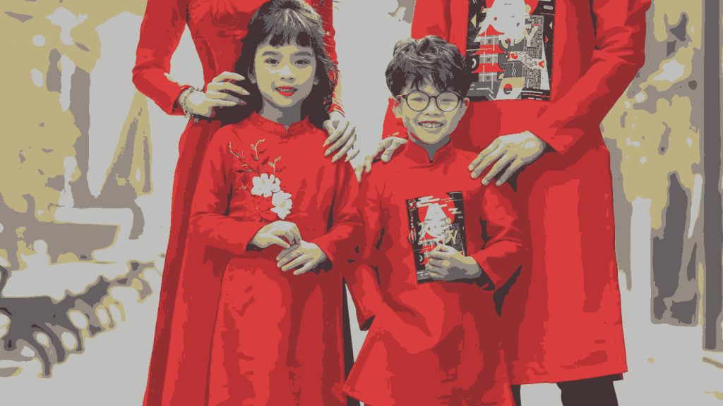 Áo dài gia đình