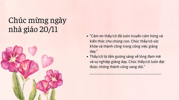 Những Lời Chúc Thầy Cô 20 11 Hay Nhất 4