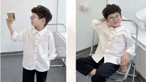 những mẫu áo sơ mi trẻ em nam hàn quốc 1